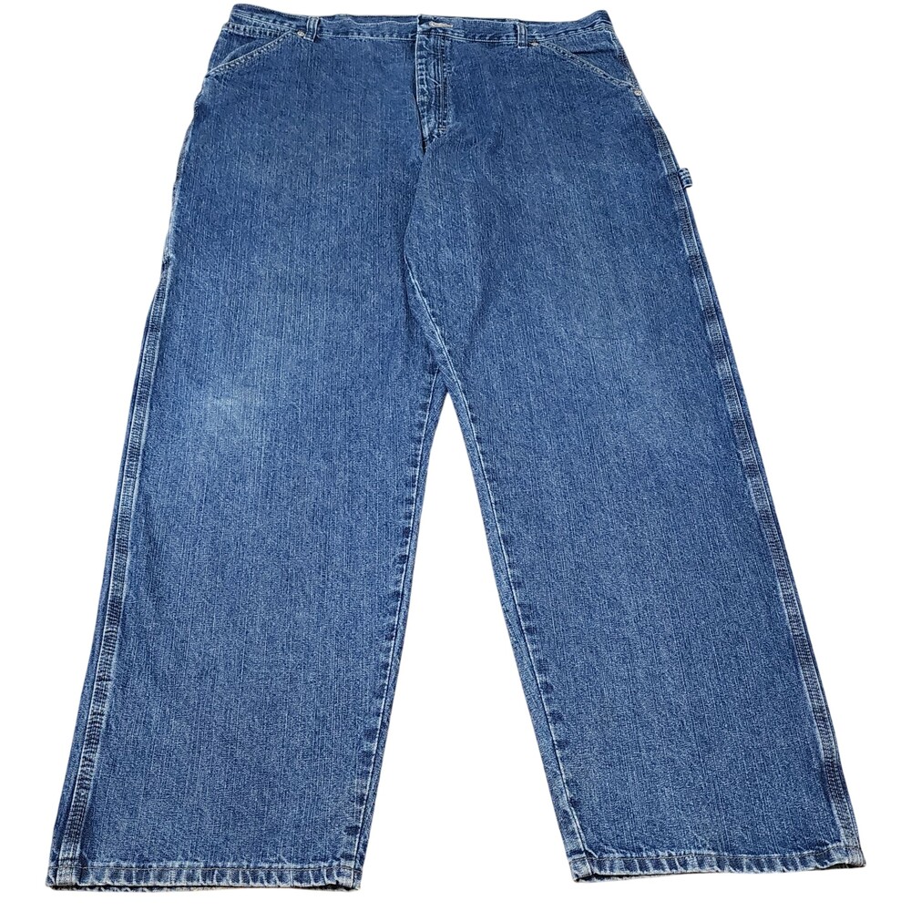 Wrangler Retro Carpenter Jeans Mens 40x32 Blue Relaxed Straight Denim 94LSWDV